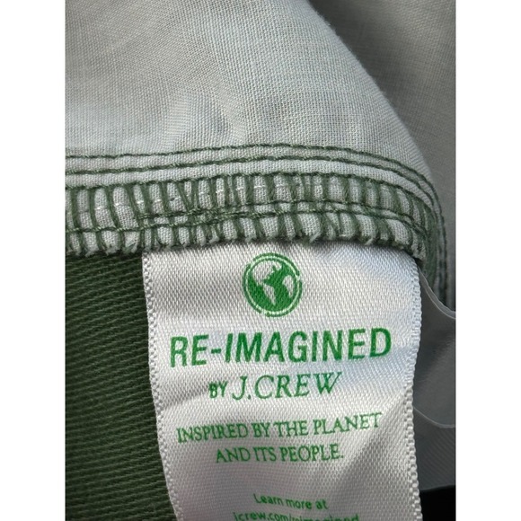 J.Crew Re-Imagined Green Wide Leg Crop Pants Womens Size 2 Cotton - Picture 5 of 10
